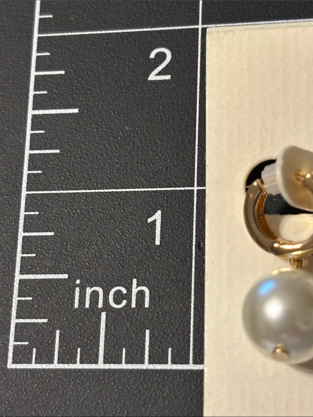 Gold-Tone Pink Crystal Hoop Pearl Drop‎ Earrings Dangle Drop - Picture 6 of 11